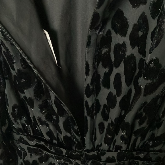 Express: Black on Black Cheetah Print Shimmer Dress- S - Picture 12 of 16